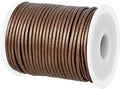 GENIQUE Real/Genuine Round Leather String Cord for Necklace, Bracelets, Jewelry, Kumihimo Braiding, DIY Projects (20 Metres) (2mm, Kansa)