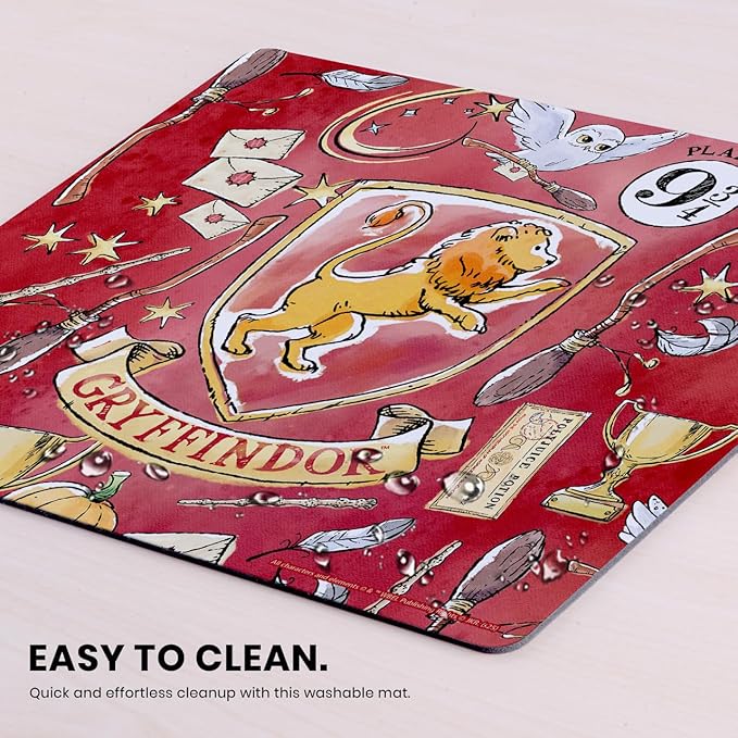 Head Case Designs Officially Licensed Harry Potter Gryffindor Graphics 9.84 x 11.81 x 0.12 inches (250 x 300 mm) - S Gaming Office Desk PC Keyboard Mouse Mat Pad