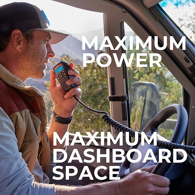 Midland MXT575 GMRS Mobile Radio, Two-Way Radio with NOAA Weather Scan and Alert - for Farms, Ranches, Overlanding - Repeater Capable, Integrated Control Mic,- External Magnetic Mount