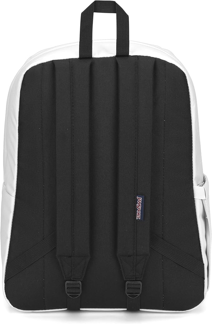 JanSport SuperBreak Plus Backpack with Padded 15-inch Laptop Sleeve and Integrated Bottle Pocket - Spacious and Durable Daypack for Work and Travel - White