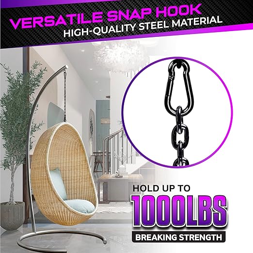 PAMAZY 2Pcs 5.5In Spring Snap Hooks 1000LBS Capacity, Utility Hook Clip, Heavy Duty Rope Connector, Quick Link Snap Hooks for Indoor & Outdoor, Hanging, Camping, Fishing