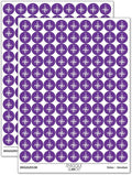 Compass Rose Nautical Star Navigation Map 200+ Round Stickers - Matte Finish - 0.50" Size - Purple