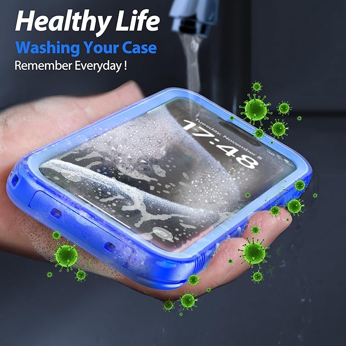 SPORTLINK for iPhone 15 Pro Case - IP68 Waterproof Military Protective Full Body Heavy Duty Shockproof 360 Sealed Dustproof with Camera Screen Protector Phone Cover for i Phone 15 Pro 6.1" Blue