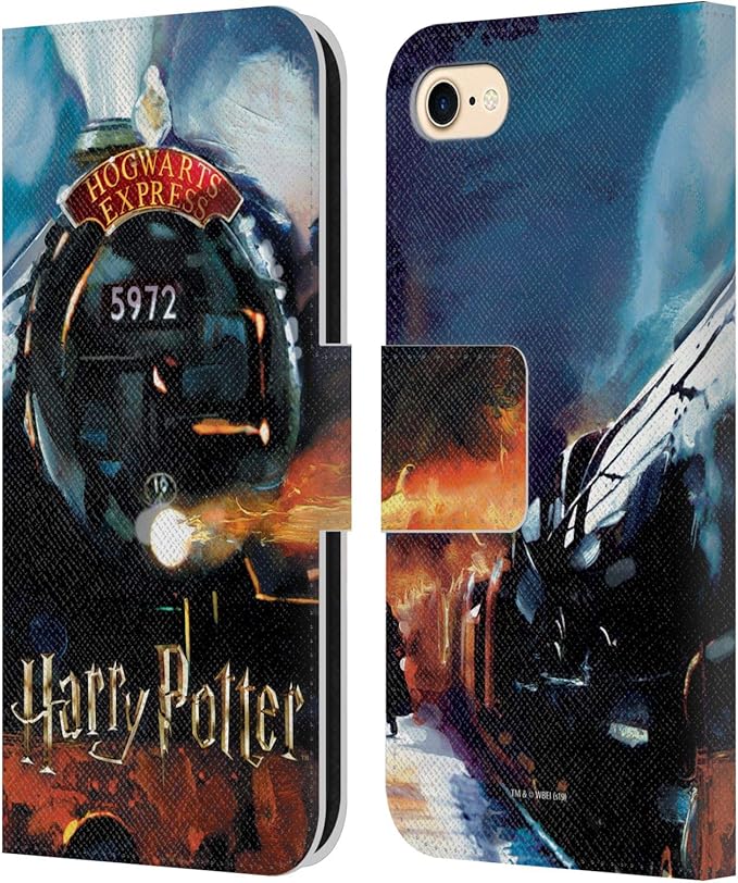 Head Case Designs Officially Licensed Harry Potter Hogwarts Express Prisoner of Azkaban II Leather Wallet Case Compatible with Apple iPhone 7/8 / SE 2020 & 2022