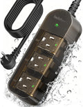 Outdoor Power Strip, 3 AC Outlets, 10 FT, 1625W/13A High-Power Single-Device Use, with Anti-Electric Shock & IPX6 Waterproof, Ideal for Backyard, Patio, Garage, Kitchen, Workshop, Camping, RV