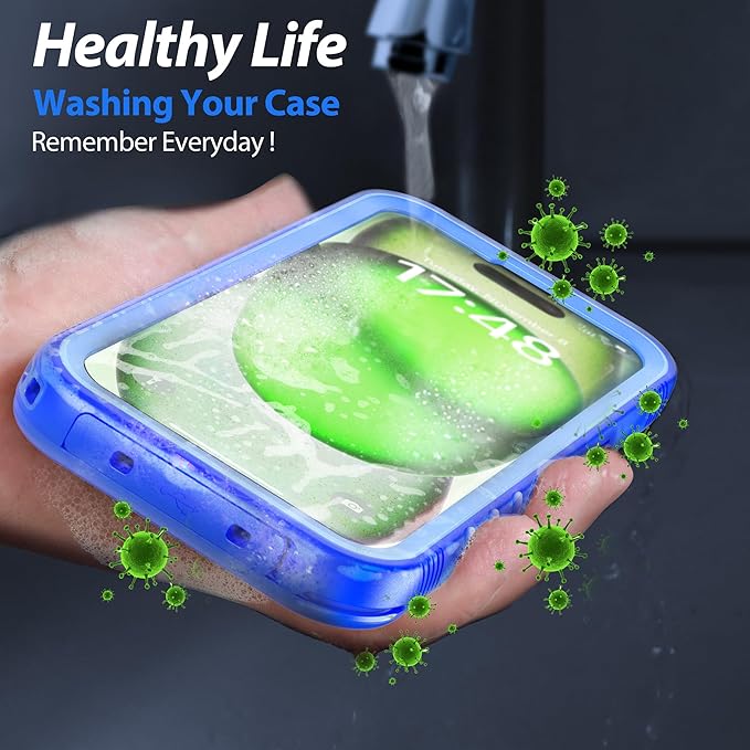 SPORTLINK for iPhone 15 Plus Case - IP68 Waterproof Military Protective Full Body Heavy Duty Shockproof 360 Sealed Dustproof with Camera Screen Protector Cover for i Phone 15 Plus 6.7" Blue