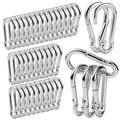 60Pack M6 Spring Snap Hooks Carabiner, 1/4" Heavy Duty Carabiner Clips Chain Quick Links Spring Safety Hook Connector for Dog Leash Backpack Hiking Fishing Bag Outdoor Travel