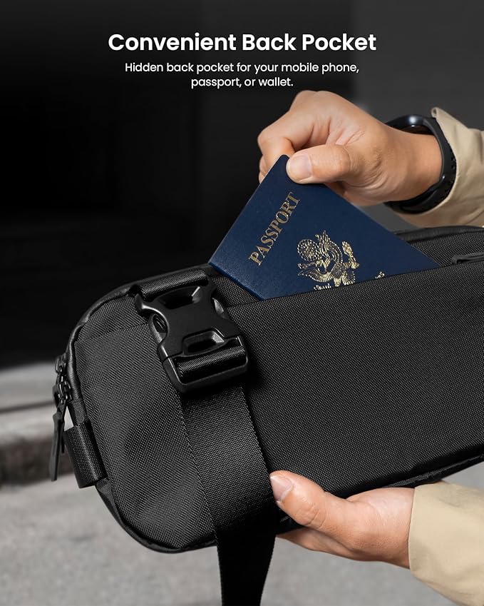 tomtoc Compact EDC Sling Bag 3L-10L, Minimalist Crossbody Bag Chest Shoulder Pack for Men Women, X-pac/Recycled Polyester