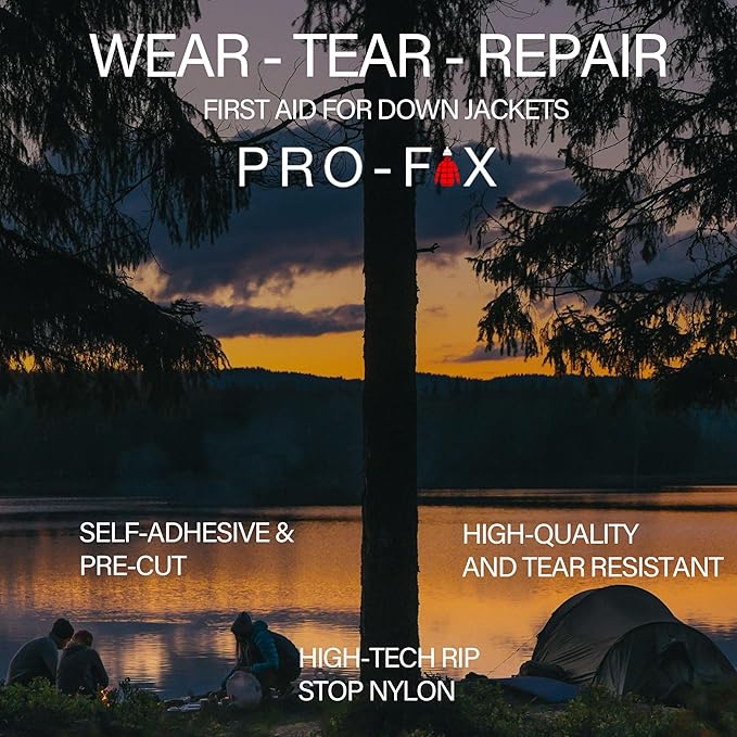 Self-Adhesive Waterproof Repair Patch Kit - 30-Second Fix for Down Jackets, Tents, Sleeping Bags, Backpacks, Outdoor and Camping Gear - Pre-Cut Nylon Ripstop Patches, Multiple Colors - Dark Gray