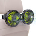 Hayousui USB Car Cooling Fans for Backseat: Dual Head Car Fan for Kids 3 Speeds 360° Rotatable Vehicle Rear Headrest Fans 5V/2A Powerful Electric Air Circulation Fan for Sedan SUV RV Truck (USB Plug)