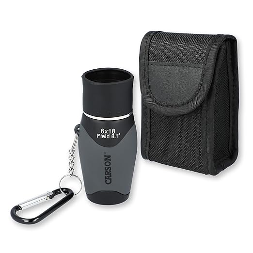 Carson MiniMight 6x18mm Pocket Monocular with Carabiner Clip (MM-618)