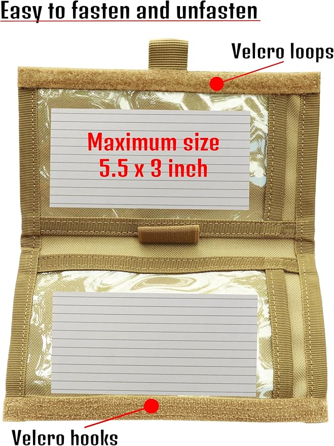 Underalert Tactical Wristband Dope Card Holder Sniper Data Book Quarterback Sleeve Wrist Coaches Football Play Wristbands Youth Flag Armband Sports Coach Playbook Adult