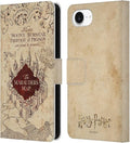 Head Case Designs Officially Licensed Harry Potter The Marauder's Map Prisoner of Azkaban II Leather Wallet Case Compatible with Apple iPhone 16e / iPhone 17e
