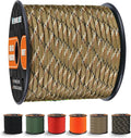WEREWOLVES 650lb Paracord/Parachute Cord - 9 Strand Paracord Rope - 100', 200' Spools of Parachute Cord, Type III Paracord for Camping, Survival