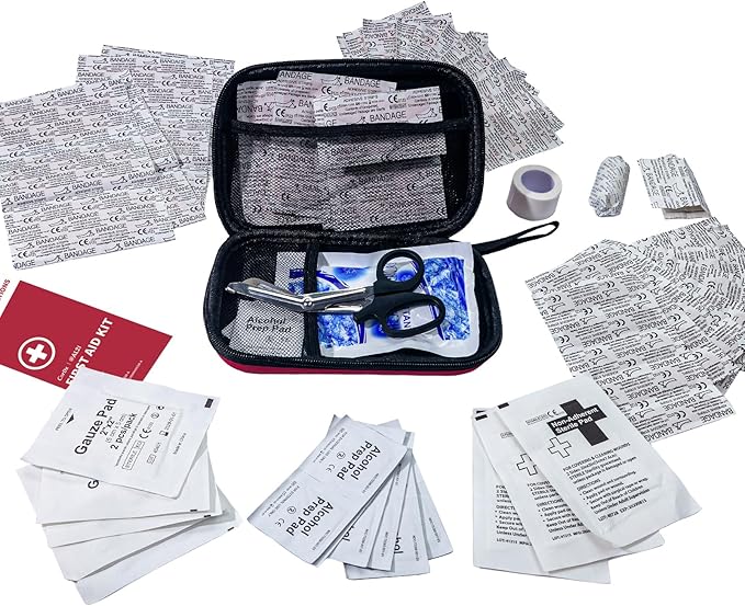 @AL21 All-Purpose First Aid Kit 184 Pieces, Emergency Kit for Home, Travel, Car, Business, Worksite and Office, Portable Emergency Supplies for Minor Cuts, Scraps, Sprains & Burns