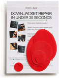 Self-Adhesive Waterproof Repair Patch Kit - 30-Second Fix for Down Jackets, Tents, Sleeping Bags, Backpacks, Outdoor and Camping Gear - Pre-Cut Nylon, Multiple Colors (Red)