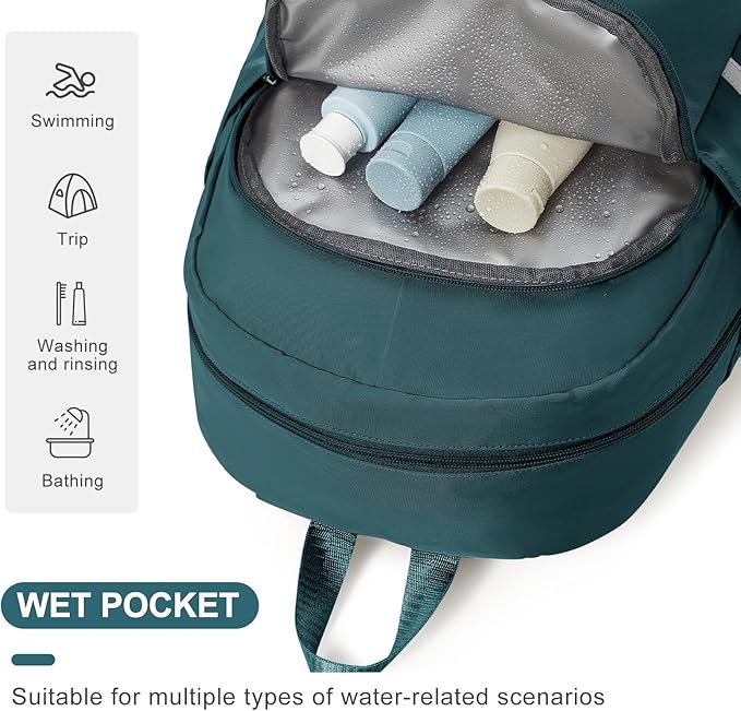 coofay Gym Backpack for Women Waterproof Backpack with Shoe Compartment Lightweight Travel Backpacks Workout Sports Backpacks Large Gym Bag