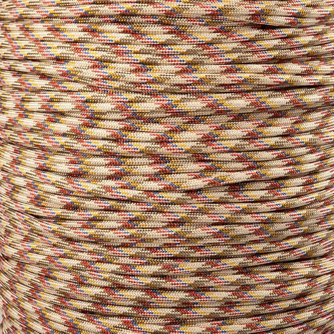 Paracord Planet 550 Camping Collection – Type III Paracord for Outdoor Enthusiasts - '70s Retro Camper 25 Feet