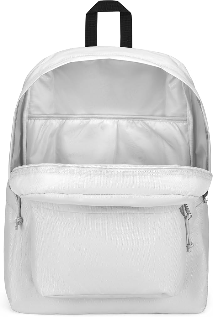 JanSport SuperBreak Plus Backpack with Padded 15-inch Laptop Sleeve and Integrated Bottle Pocket - Spacious and Durable Daypack for Work and Travel - White