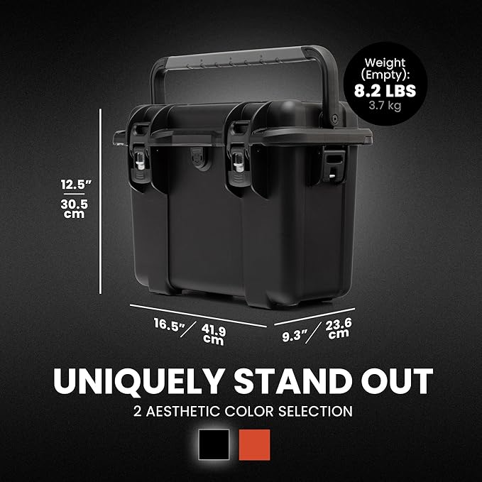 NANUK Trail 15 – 15.9L (4.2-Gallon) Waterproof Storage Box – Cargo Case with Modular Dividers for Camping, Fishing & Outdoor Storage - Dustproof and Impact Resistant (12.9” x 9.7” x 10.3”) – Black