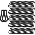 60PCS M4 Heavy Duty Carabiner Clip, 1.57Inch Snap Hook Quick Link Small Carabiner Clips,Spring Link Buckle for Fishing Camping Hammock Dog Leashes-110LBS Holding Capacity (Black)