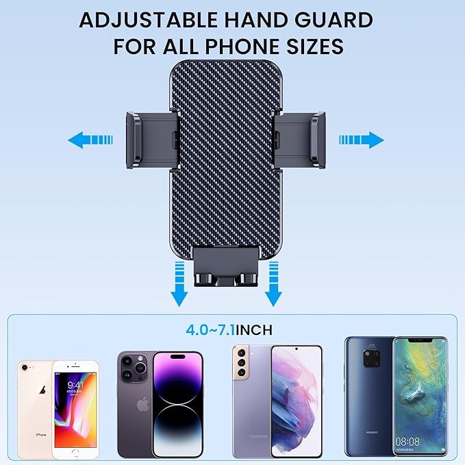 GUWEZ Phone Holders for Your Car [Military Grade Suction Ultra Strong Base] Cell Phone Car Holder 3 in 1 Dashboard/Windshield/Air Vent Hands-Free for iPhone Android