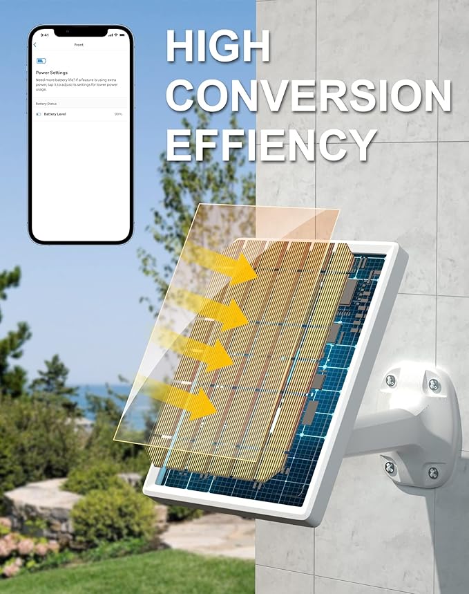 Solar Panel for Ring Camera, Camera Solar Panel Charger Compatible with Ring Stick Up Cam Battery & Spotlight Cam Battery/Plus/Pro,Waterproof, Fast Charging
