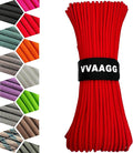 VVAAGG 1000 Paracord Rope, 50ft 12 Strand Parachute Cord for Crafting, DIY Projects, Survival Bracelets, Camping, Tent, Clothsline, Outdoor Hiking, Fishing (Red, 50FT)