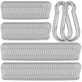 120PCS M5 Heavy Duty Carabiner Clip, 2Inch Snap Hook Quick Link Small Carabiner Clips,Spring Link Buckle for Fishing Camping Hammock Dog Leashes-220LBS Holding Capacity (Silver)