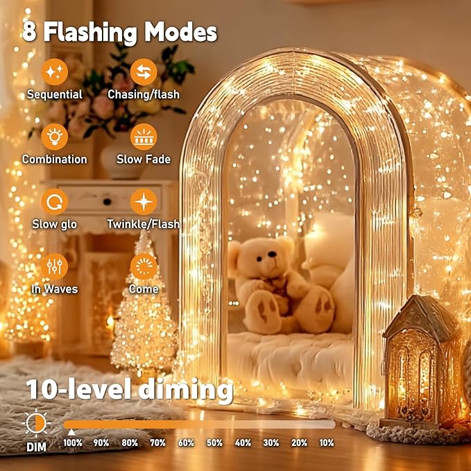 ZSJWL 6 Pack Rechargeable Fairy Lights with Remote & DIY Timer, 7Ft 20LED Mini Battery String Light, Twinkle Silver Copper Wire Lights for Wedding Party Bedroom Christmas Table Decoration (Multicolor)