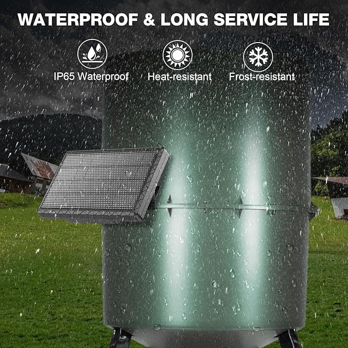 Solar Panel for Deer Feeder, 6V 1.98W Solar Panel Outdoor IP65 Waterproof, Battery Charger 6Volt with Mounting Bracket and Alligator Clip, DC 5.5*2.1, 3.5*1.35 and 4.0*1.7 Interfaces for Game Feeder