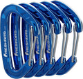 FresKaro 5pcs Nano Carabiner Clips, 8kN 1798lbs, Small Sturdy, Reliable Time-Tested Strong Spring Wiregate, Mini Size 2.37inch, Choice of 5colors