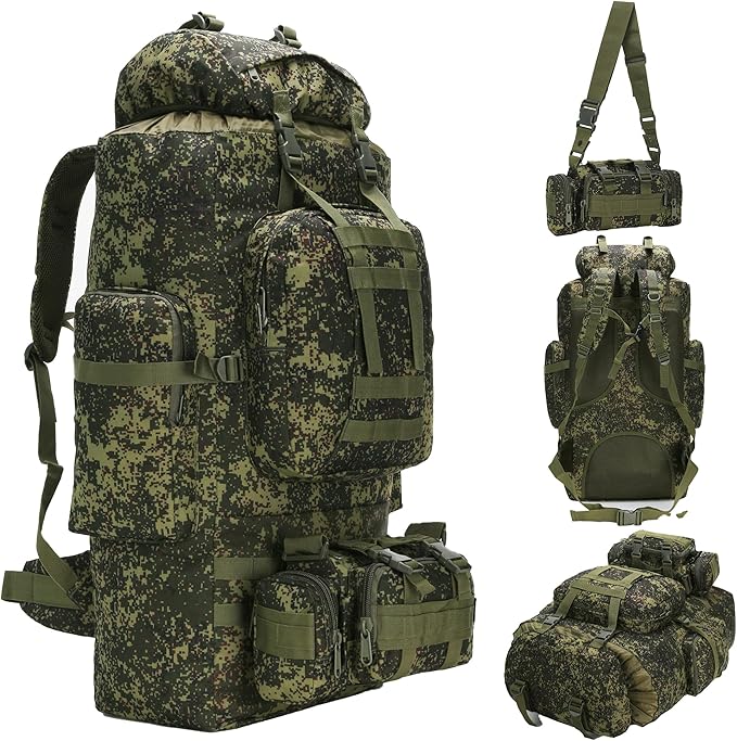 100L Camping Hiking Backpack,Molle military Tactical rucksack backpack,Waterproof Lightweight Hiking Backpack