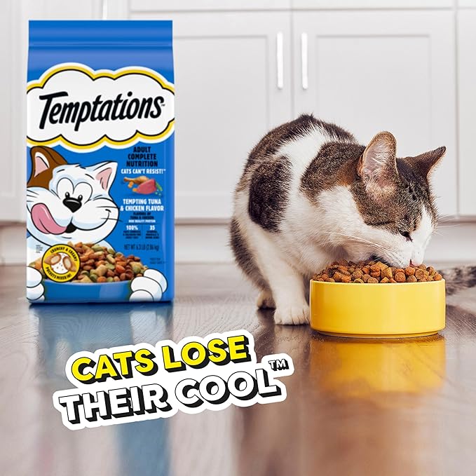 Temptations Tempting Tuna & Chicken Flavor Adult Dry Cat Food, 6.3 lb. Bag (Pack of 3)