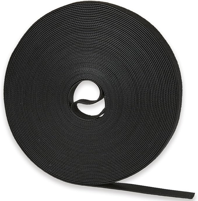 50 ft x 1/2 inch Hook and Loop Roll, Reusable Fastening Cable Ties, Multi-Purpose Cable Management Wire Ties Cable Straps for Organizing Home, Office and Data Centers