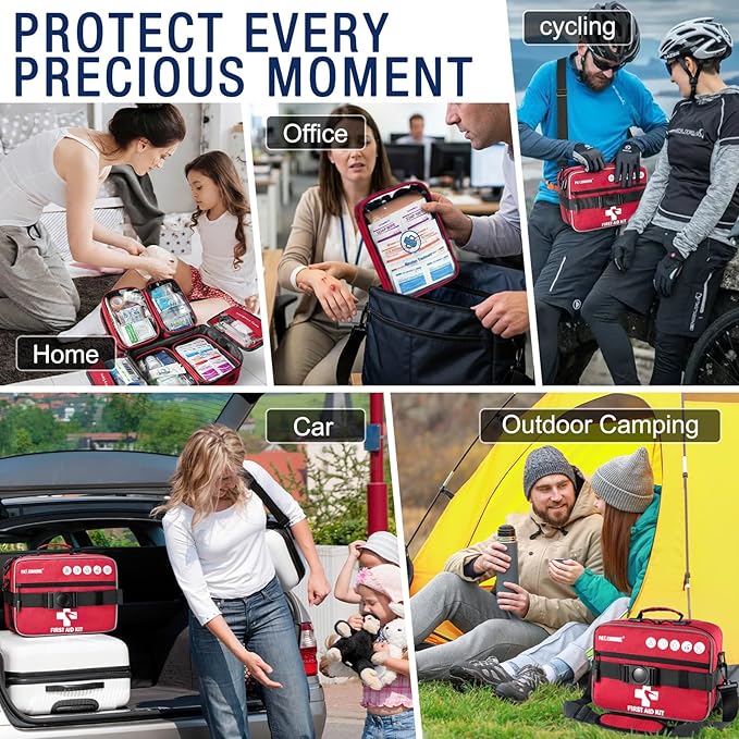 527 PCS Advanced First Aid Kit – 6-in-1 Modular Waterproof Well-Organized Emergency Kit for Home, Car, Travel, Camping, Boat & Outdoor