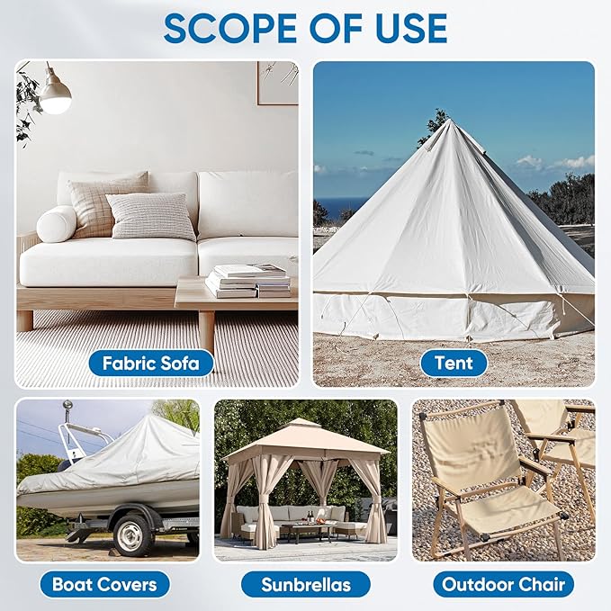 Canvas Patch 4 "x 60 ", Self-Adhesive Waterproof Canvas Patch Set for Repairing Tents, Couch, Boat Covers, Camping Chairs, Awnings, Car Seats.(Dark Gray)