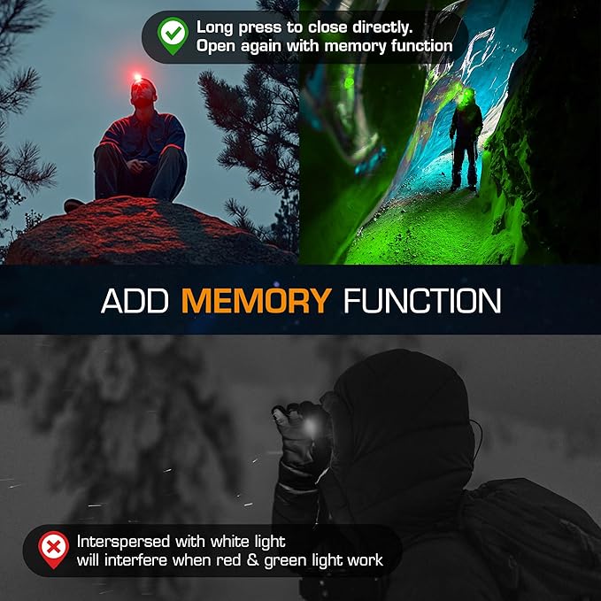 EverBrite Rechargeable Headlamp, 2 Pack Kids Headlamp with White/Red/Green Light and Memory Function, Head Lamp for Adult and Kid with 5 Modes, 120° Adjustable LED Headlamp for Camping, Running-Blue