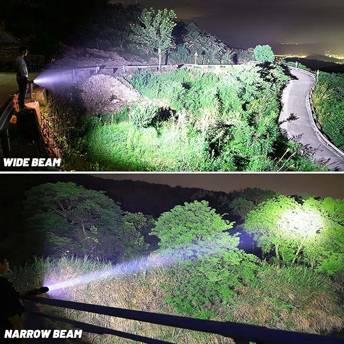Rechargeable Flashlights 99,000 Lumens, Super Bright LED Flashlight High Lumens with USB Cable, 5 Modes Waterproof Flashlight Powerful Flash Light for Home Camping Hiking