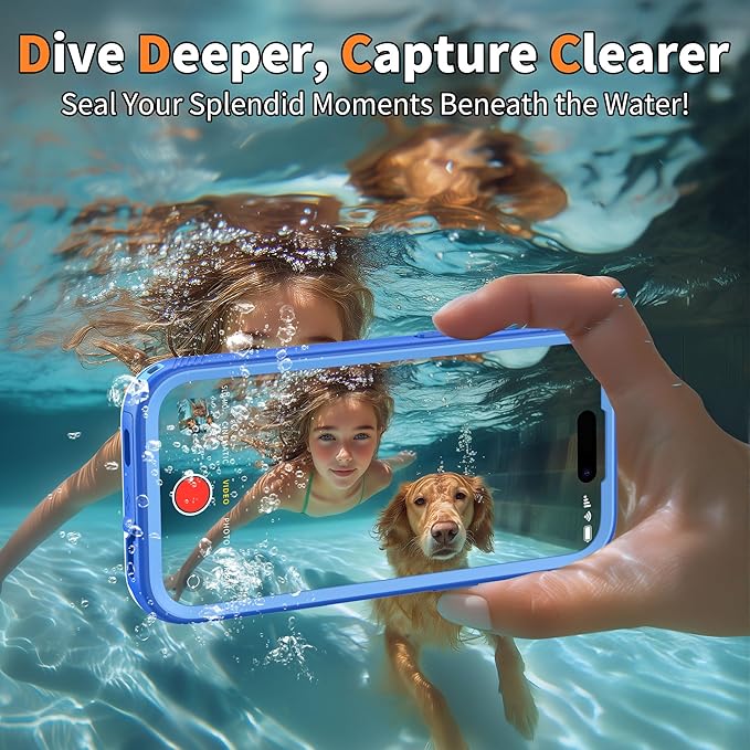 Cozycase TOP Waterproof Case for iPhone 17 - Military Heavy Duty 360 Shockproof Full Body with Screen Camera Protector Double IP68 Water Dust Drop Proof Hard Rugged Tough Bumper Front Back Slim Cover