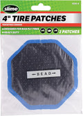 Slime 1029-A Tire Puncture Patch, Heavy Duty, Bias Ply, 4" Pack of 2