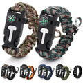 Paracord Bracelets for Men and Women – Adjustable Survival Paracord Bracelet with 10 ft Nylon Survival Cord, Flint Fire Starter, Compass, Whistle & Scraper – Gear for Camping, Hiking, Fishing & Travel