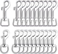 Lucky Goddness 20pcs Swivel Snap Hooks for Dog Leash Collar Linking, 2 Sizes Metal Heavy Duty Eye Lobster Claw Clasp Multipurpose- Perfect for Pet Buckle Key Chain Purse Bag Making Handmade DIY