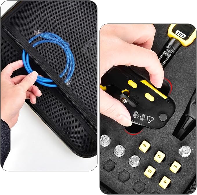 Case Compatible with Klein Tools VDV501-851 VDV500-123 VDV226-110 VDV427-300. Storage Carrying Travel Holder for Cable Tester for Scout Pro 3/ Tracer Probe/Wire Stripper and Accessories- All Black