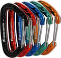 FresKaro 5pcs Nano Carabiner Clips, 8kN 1798lbs, Small Sturdy, Reliable Time-Tested Strong Spring Wiregate, Mini Size 2.37inch, Choice of 5colors