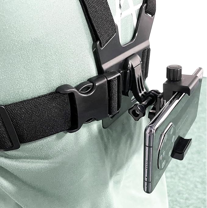Mobile Phone Chest Strap-Headband First-Person Perspective Shooting Ideal for Outdoor Activities and Vlogging Suitable Fits Phones 2.36-3.93 inches Gopro Hero Full Series