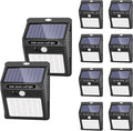SEZAC Solar Lights Outdoor [10 Pack /3 Working Mode], Solar Security Lights Solar Motion Sensor Lights Wireless IP 65 Waterproof Outdoor Lights for Garden Fence Patio Garage (42LED)