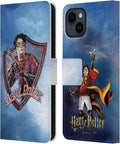 Head Case Designs Officially Licensed Harry Potter Quidditch 2 Prisoner of Azkaban II Leather Wallet Case Compatible with Apple iPhone 15