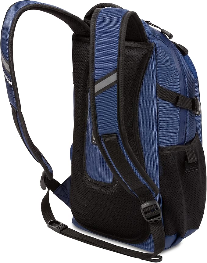 SwissGear 3598 Backpack, Narrow Daypack, Ideal for Commuting and School, Navy Ballistic
