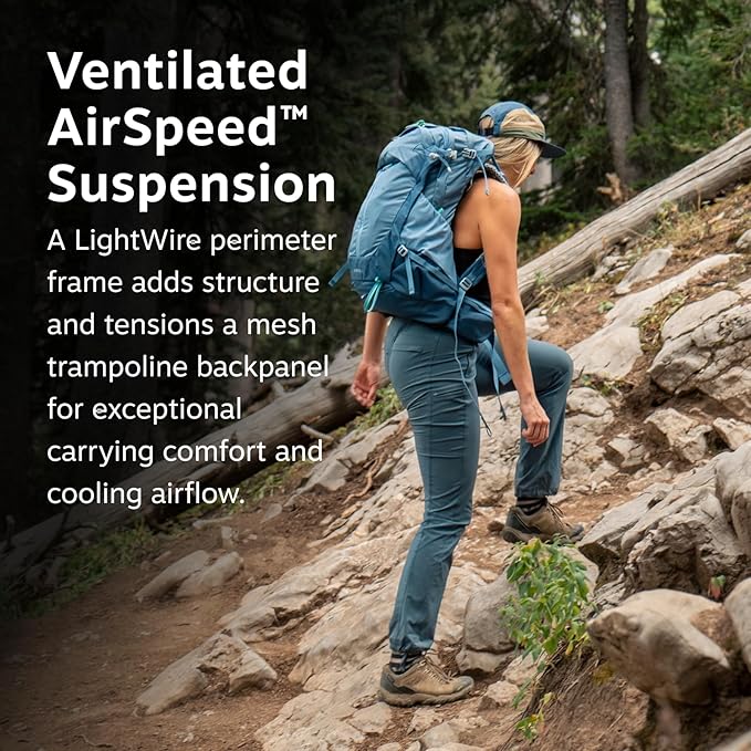 Osprey Sirrus 36L Women's Hiking Backpack - Lightweight Backpacking Pack with Waterproof Raincover - Camping Bag, Purple Dusk